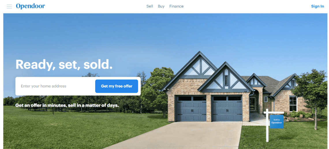 Opendoor - home search landing