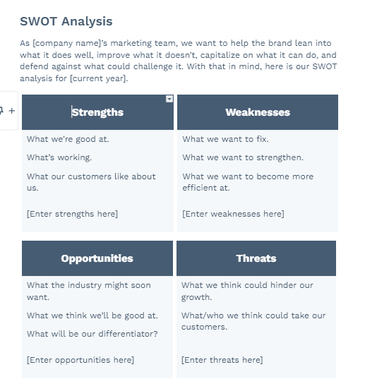 SWOT analysis