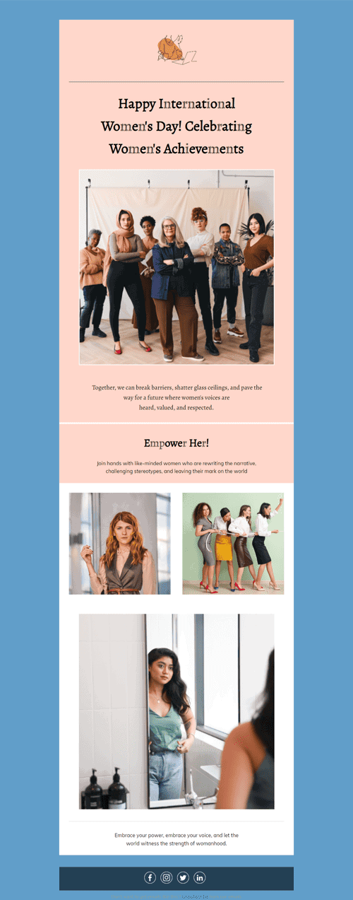 Women's Day Email Template by EngageBay