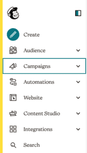 Mailchimp's Navigation Menu