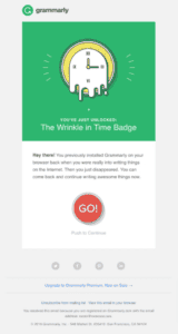 Grammarly re-engagement email