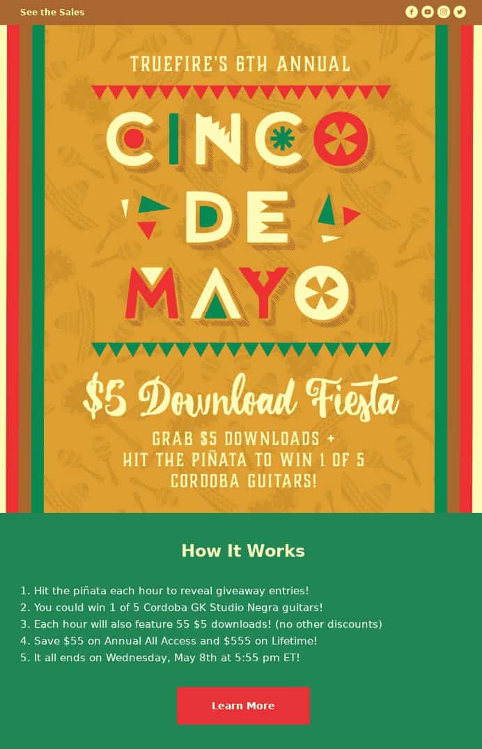 Cultural Cinco de Mayo email template