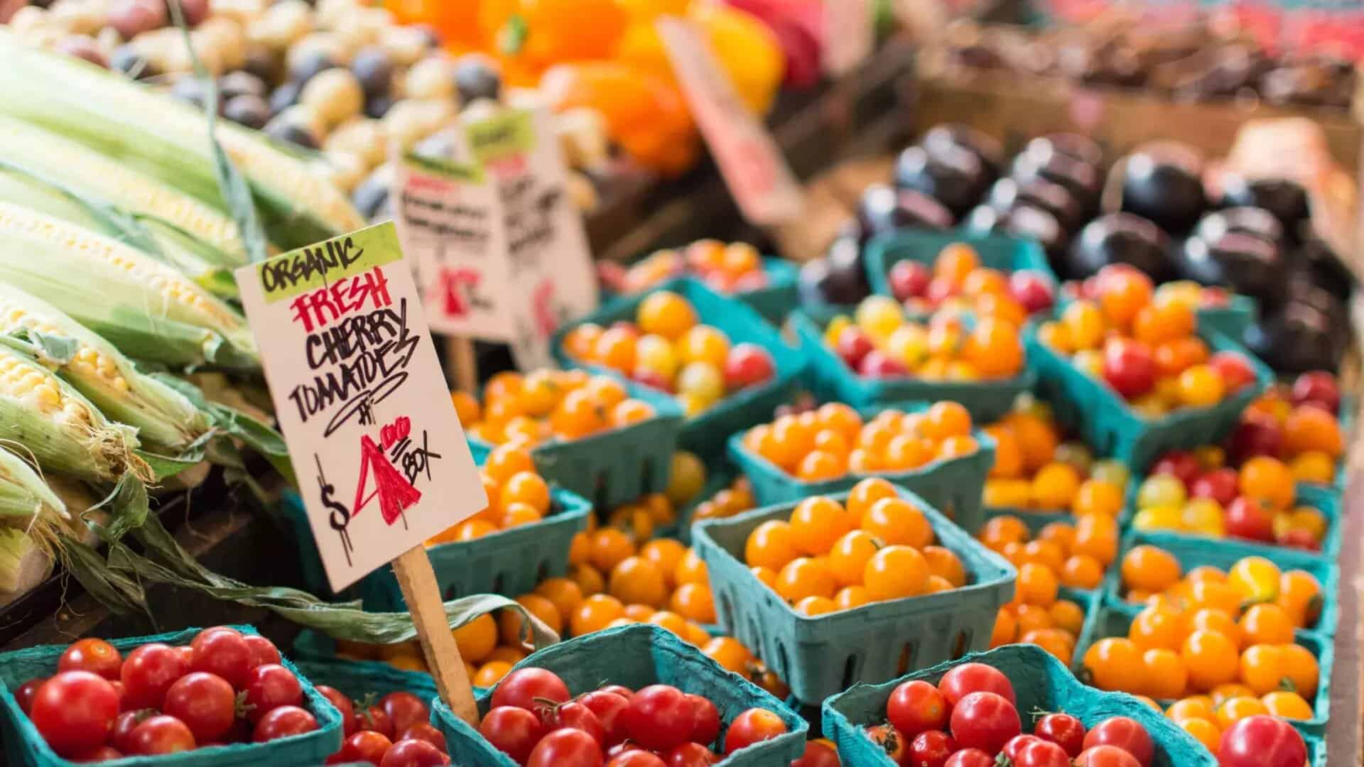 Farmer's market produce for sale